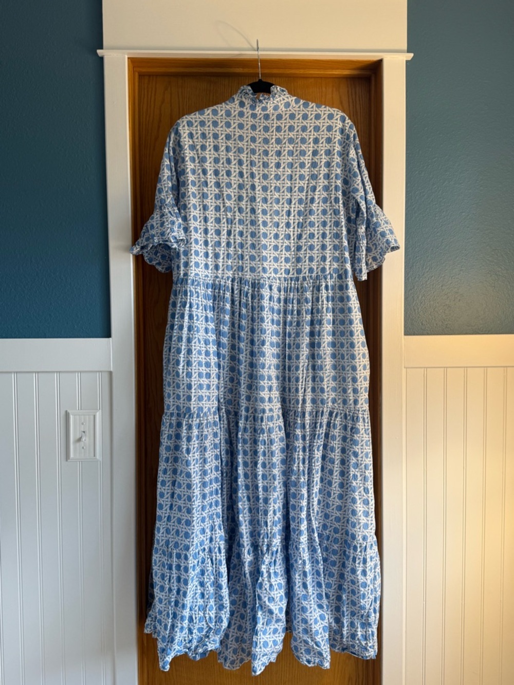 Blue Printed Miss Madigan Dress - Picture 2 of 6